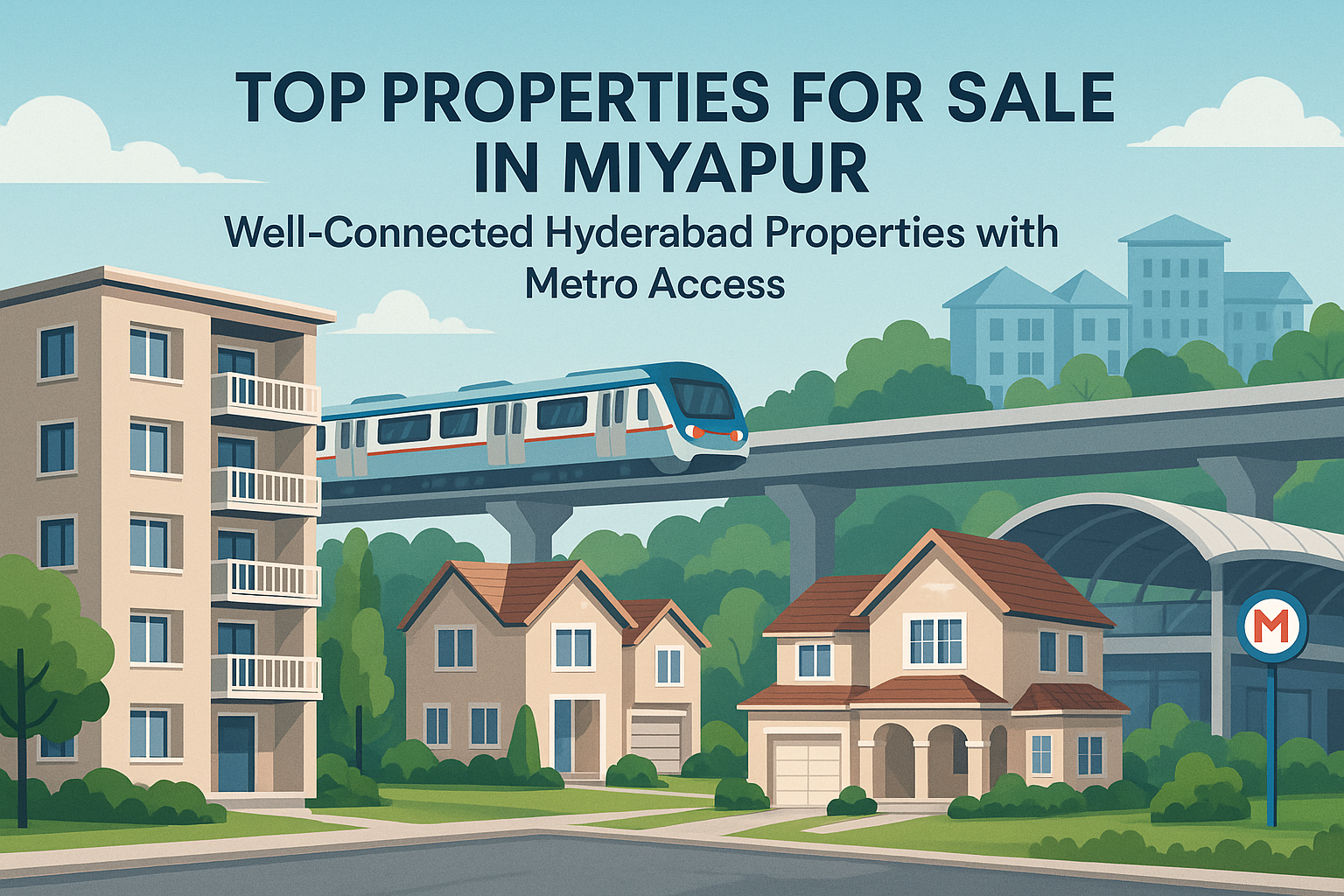 Top Properties for Sale in Miyapur: Well-Connected Hyderabad Properties with Metro Access