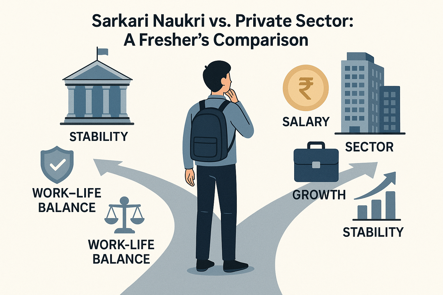 Sarkari Naukri vs. Private Sector: A Fresher's Comparison