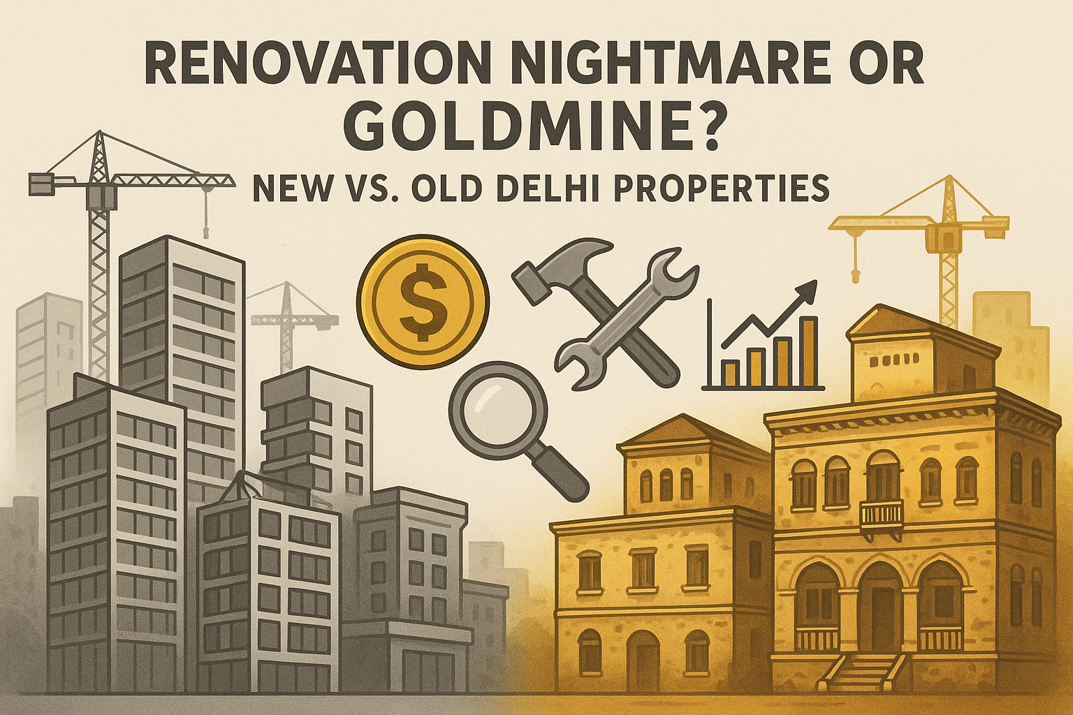 Renovation Nightmare or Goldmine? New vs. Old Delhi Properties