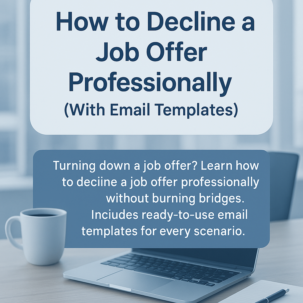 How to Decline a Job Offer Professionally (With Email Templates)