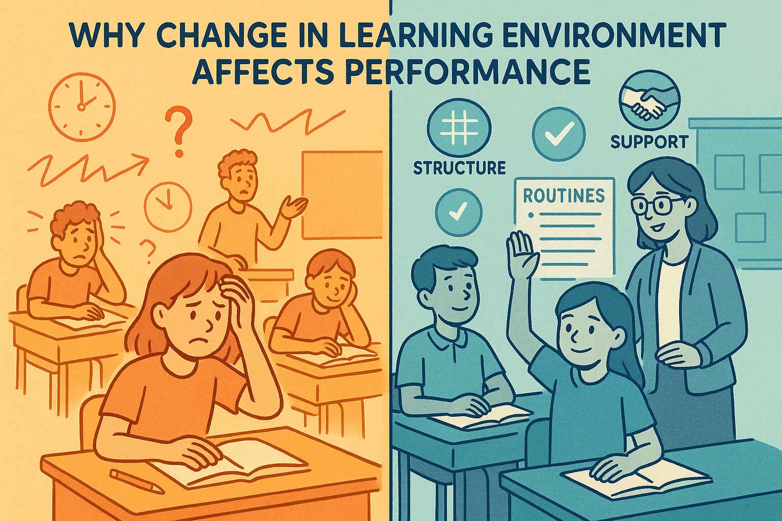 Why Change in Learning Environment Affects Performance