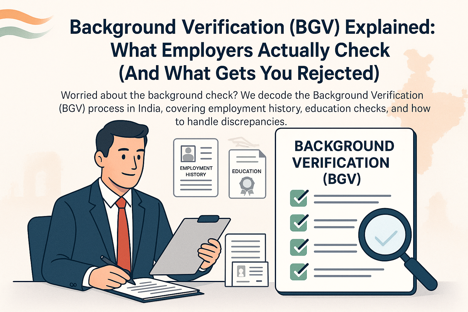 Background Verification (BGV) Explained: What Employers Actually Check (And What Gets You Rejected)