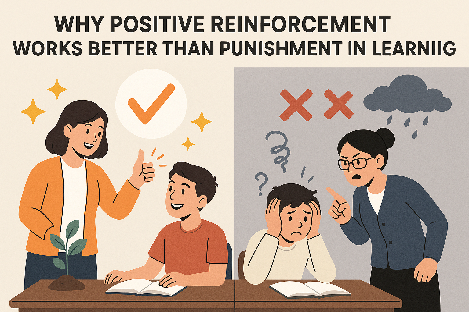 Why Positive Reinforcement Works Better Than Punishment in Learning