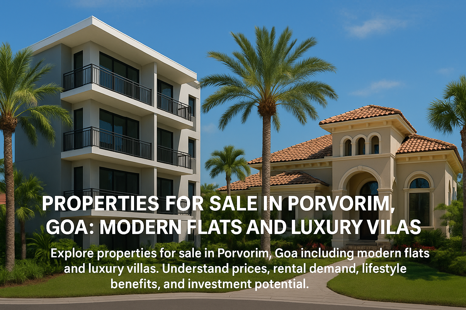 Properties for Sale in Porvorim, Goa: Modern Flats and Luxury Villas