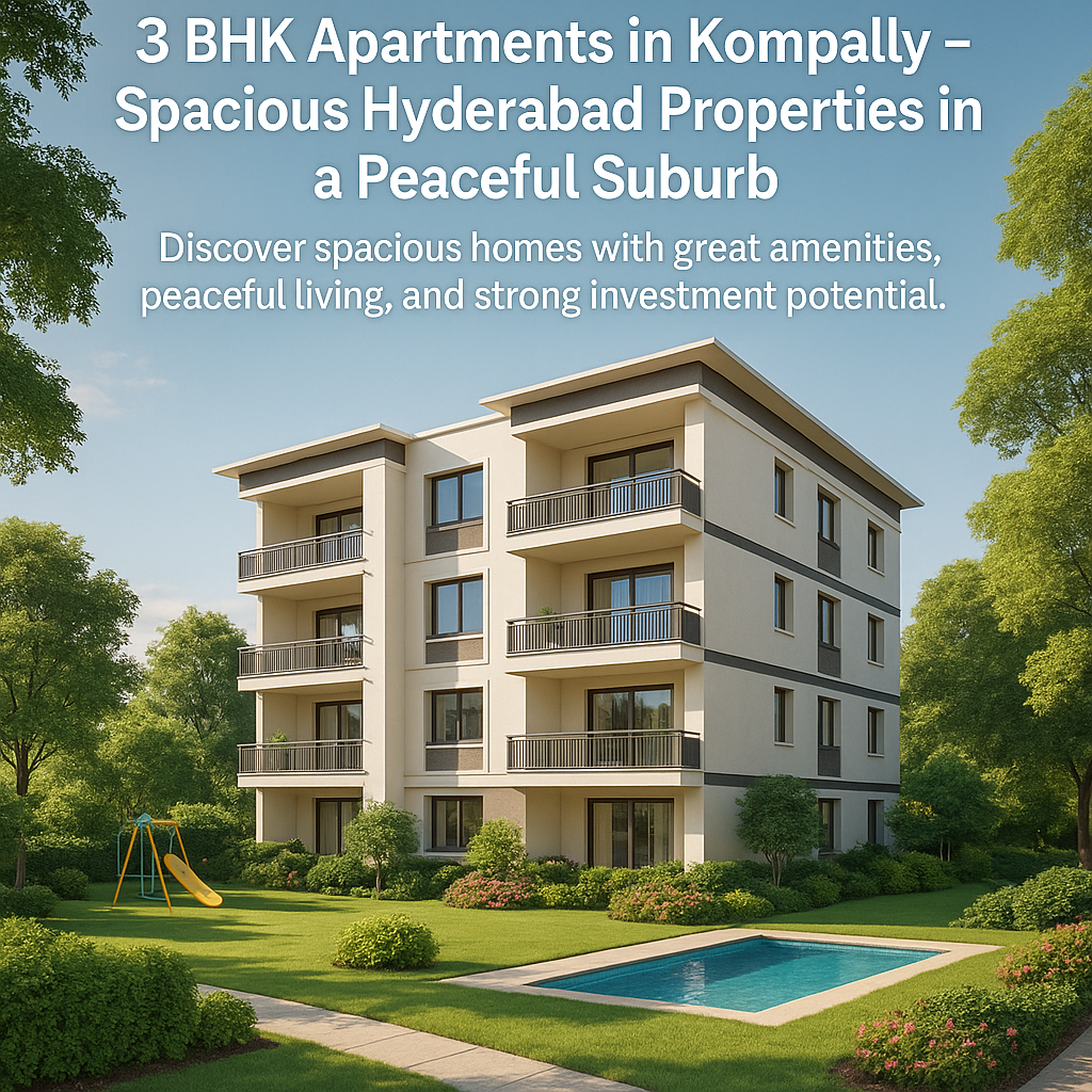 3 BHK Apartments in Kompally – Spacious Hyderabad Properties in a Peaceful Suburb
