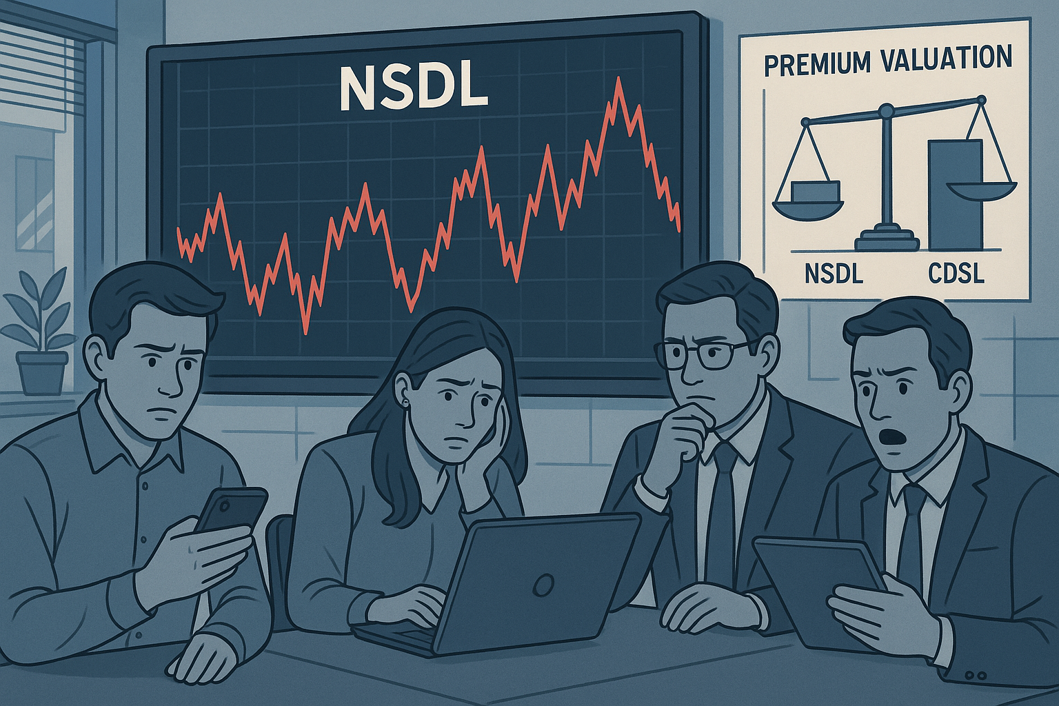 NSDL Shares Swing Wildly as Anxious Investors Await First Post-IPO Results