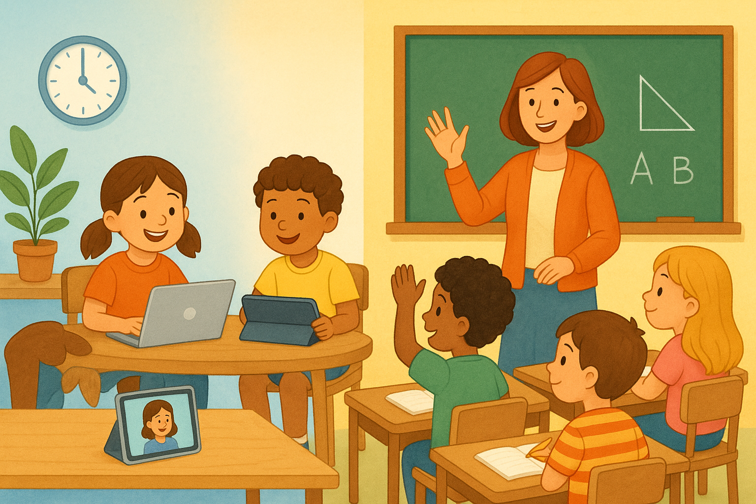 How to Help Children Transition Smoothly Between Online and Offline Learning