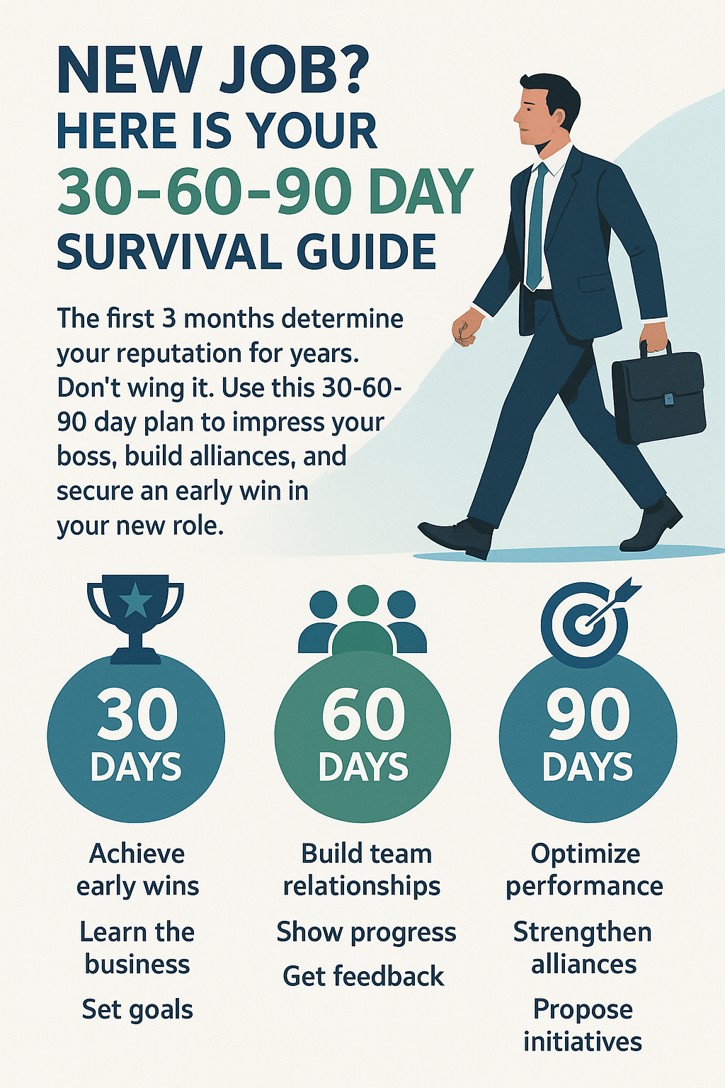 New Job? Here Is Your 30-60-90 Day Survival Guide