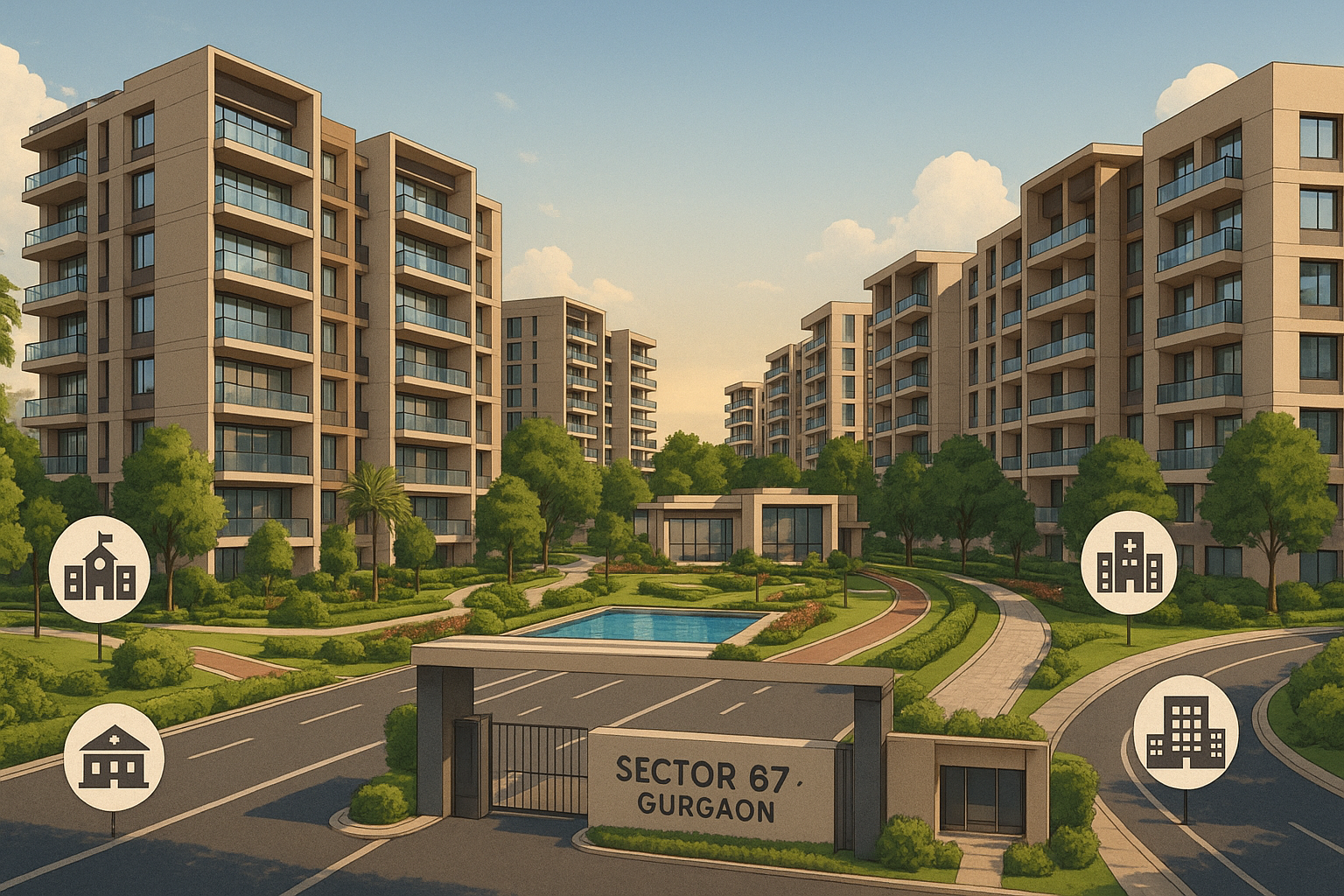 Gated Communities in Sector 67  –  Modern Amenities and Luxury Gurgaon Properties