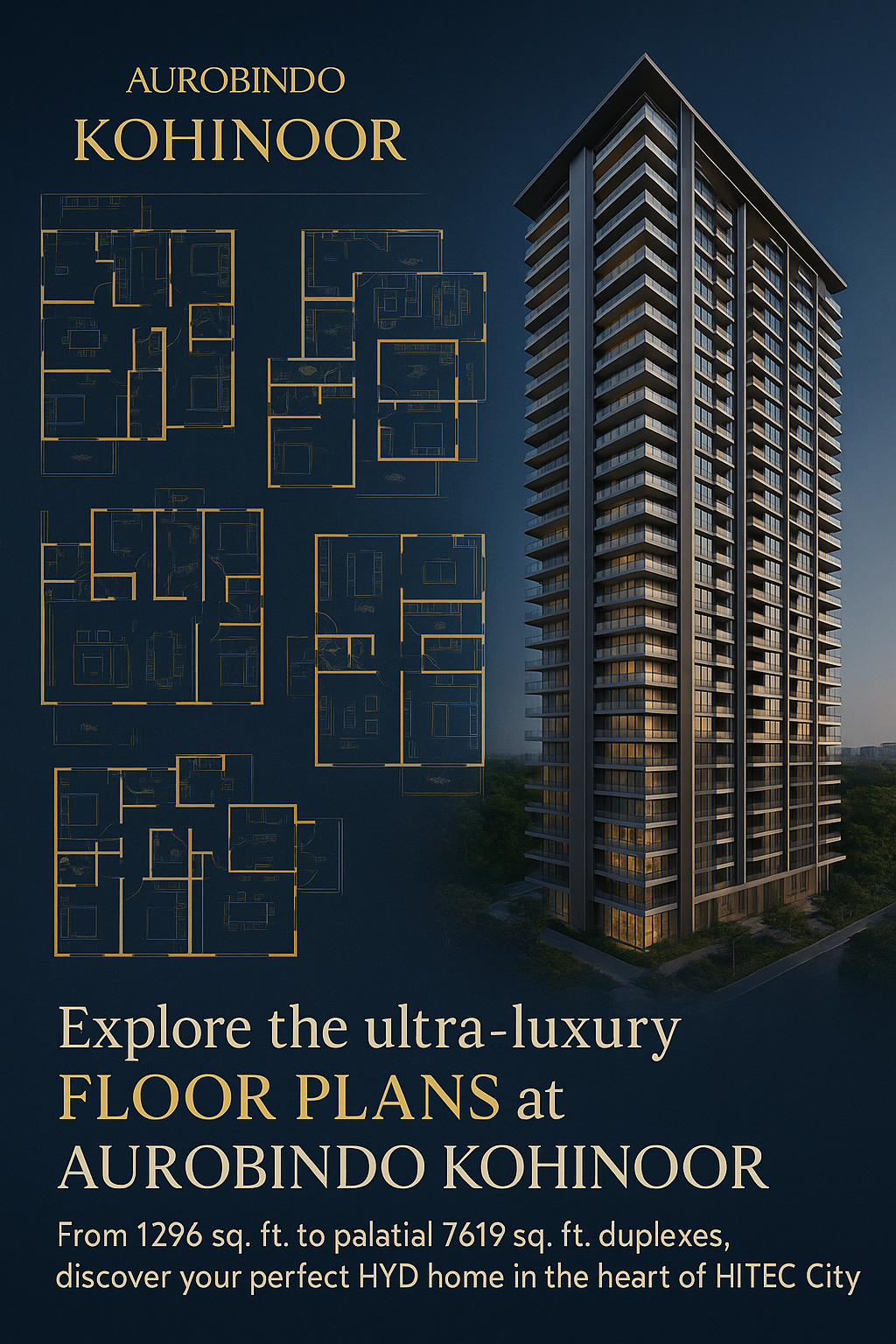 Aurobindo Kohinoor: Luxury 2, 3, 4 BHK & Duplex Flats in HITEC City