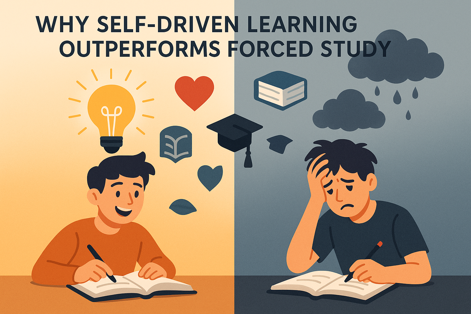 Why Self-Driven Learning Outperforms Forced Study