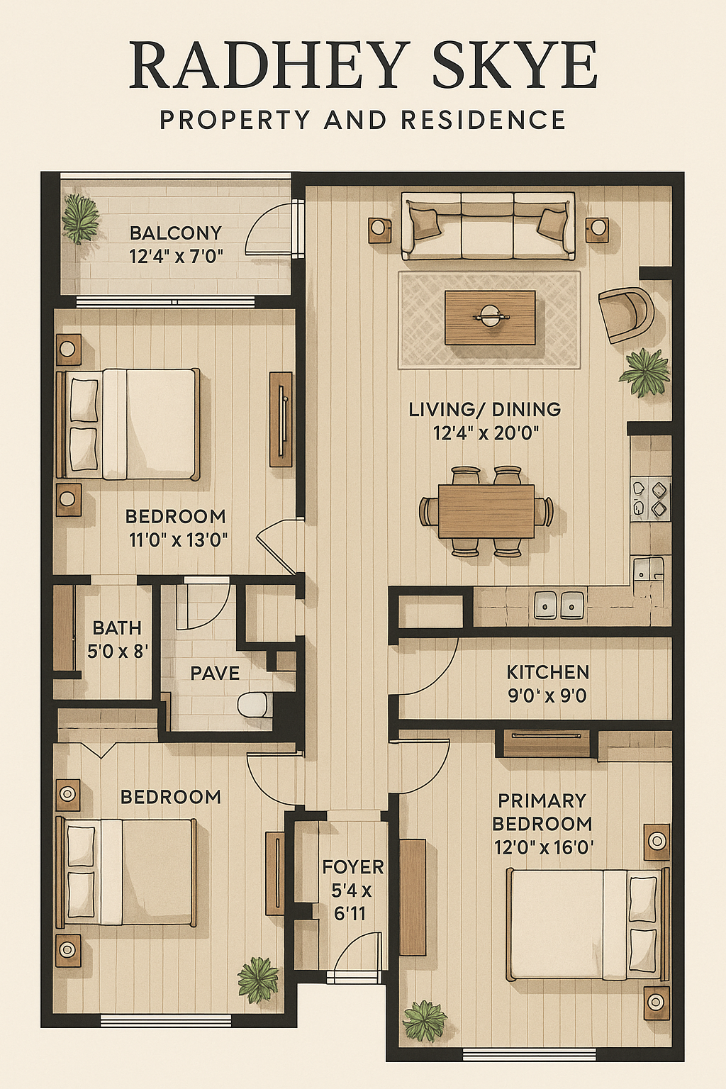 Radhey Skye: Property & Residence