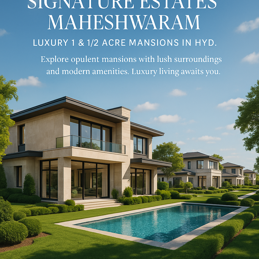 Signature Estates Maheshwaram - Luxury 1 & 1/2 Acre Mansions in Hyd