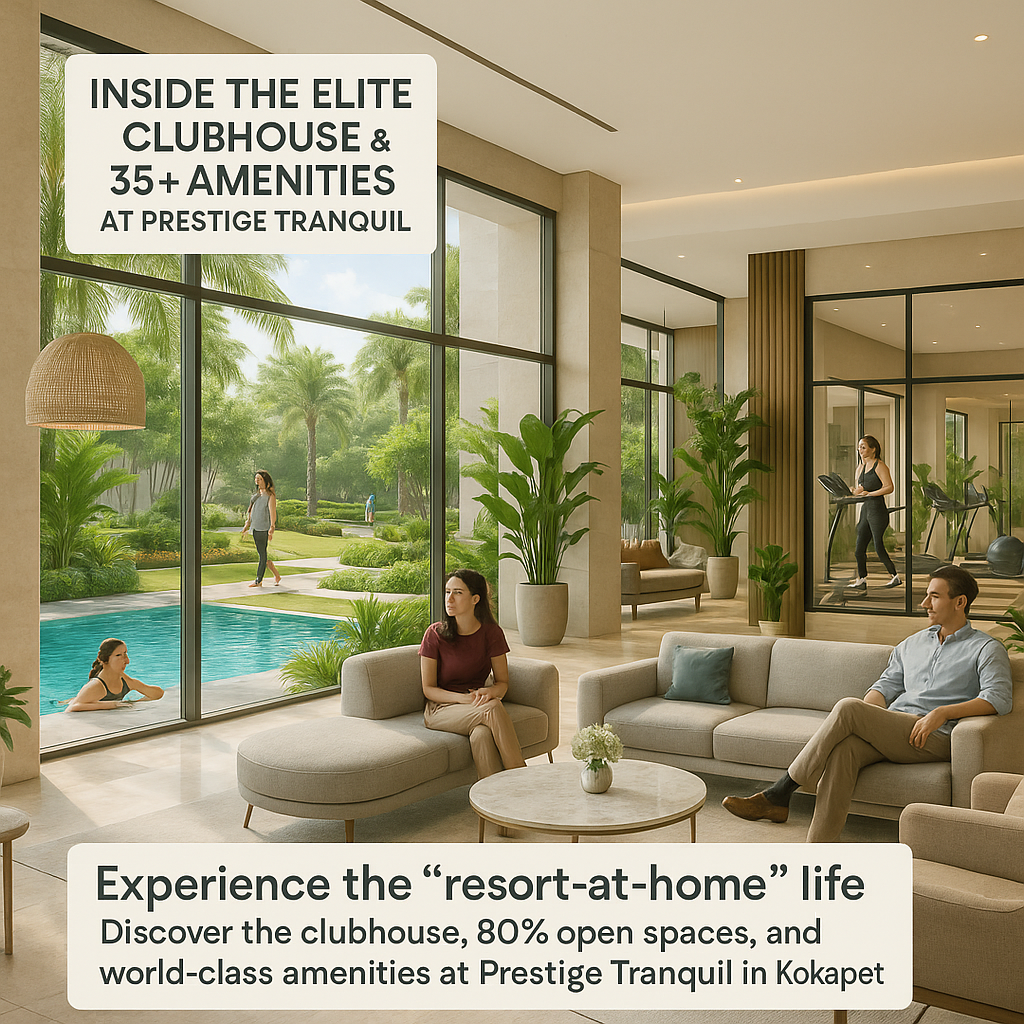 Inside the Elite Clubhouse & 35+ Amenities at Prestige Tranquil