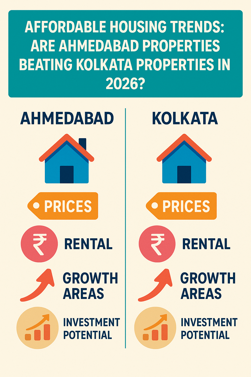 Affordable Housing Trends: Are Ahmedabad Properties Beating Kolkata Properties in 2026?