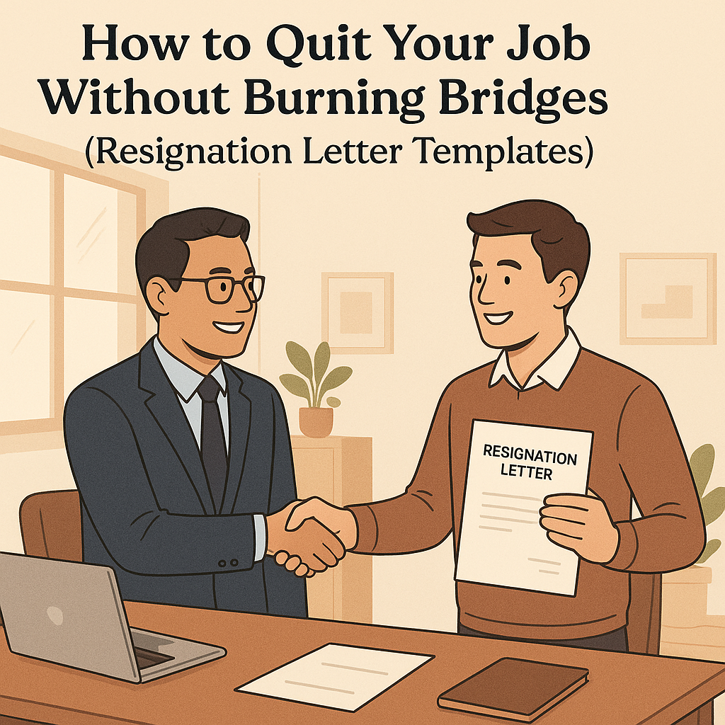 How to Quit Your Job Without Burning Bridges (Resignation Letter Templates)