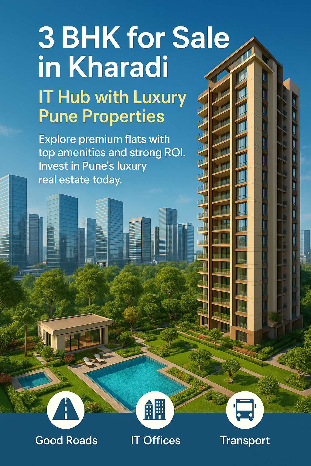 3 BHK for Sale in Kharadi – IT Hub with Luxury Pune Properties