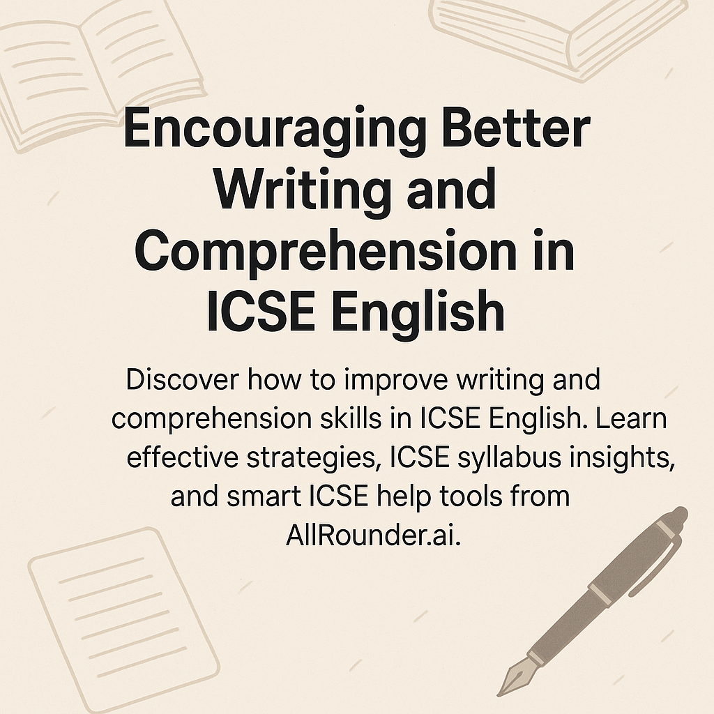 Encouraging Better Writing and Comprehension in ICSE English