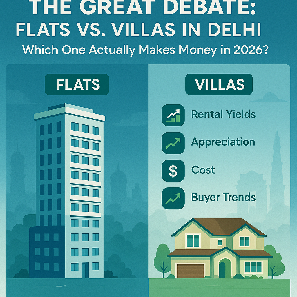 The Great Debate: Flats vs. Villas in Delhi, Which One Actually Makes Money in 2026?