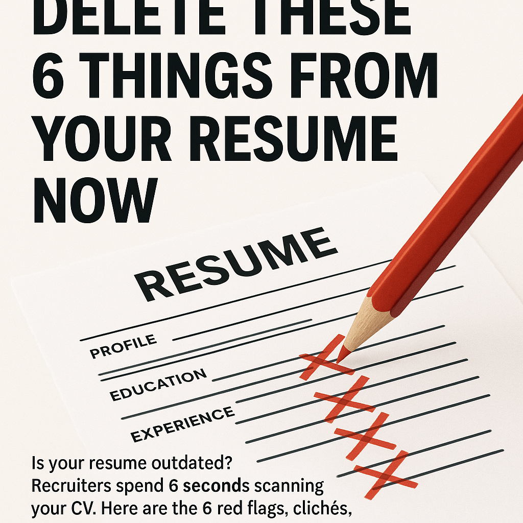 Delete These 6 Things From Your Resume Now