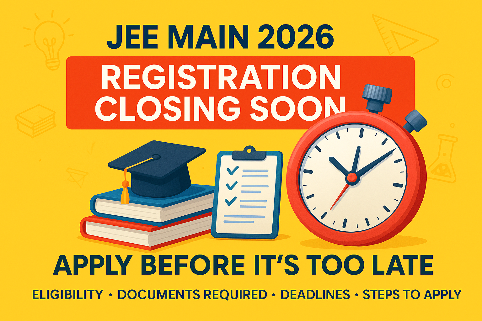 JEE Main Registration Closing Soon – Apply Before It’s Too Late
