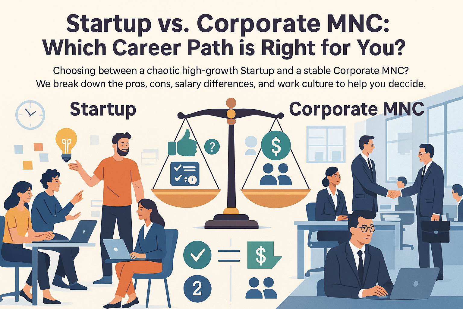Startup vs. Corporate MNC: Which Career Path is Right for You?